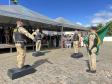  O ato marcou a entrega do comando do tenente-coronel Luiz Alexandre Murbach Soares ao major Paulo Fernando Pires Ribeiro
