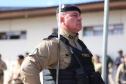  O ato marcou a entrega do comando do tenente-coronel Luiz Alexandre Murbach Soares ao major Paulo Fernando Pires Ribeiro