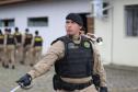  O ato marcou a entrega do comando do tenente-coronel Luiz Alexandre Murbach Soares ao major Paulo Fernando Pires Ribeiro