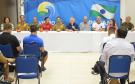 05 02 18 MatinhosDa esquerda para direita Ilda Nagafuti  Chefe da 1ª Regional de Saúde   Capitão Idevaldo de Paula Cunha Junior Polícia Rodoviária EstadualCapitão Durval Tavares Junior Polícia AmbientalMajor Edson Oliveira Avila Subcomandante do 8ºGBCel QOPM Chehade Elias Geha Comandante do 6º CRPMCel QOPM Élio de Oliveira Manoel  Secretário Chefe da Casa Militar e Coordenador Geral do Verão ParanáRuy Hauer Prefeito de MatinhosDelegado Miguel Stadler Coordenador da Polícia Civil na Operação