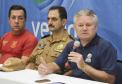 05 02 18 MatinhosDa esquerda para direita Major Edson Oliveira Avila Subcomandante do 8ºGBCel QOPM Chehade Elias Geha Comandante do 6º CRPMCel QOPM Élio de Oliveira Manoel  Secretário Chefe da Casa Militar e Coordenador Geral do Verão Paraná
