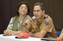 05 02 18 MatinhosDa esquerda para direita Ilda Nagafuti  Chefe da 1ª Regional de Saúde   Capitão Idevaldo de Paula Cunha Junior Polícia Rodoviária Estadual