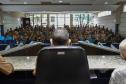 16 02 18 GuaratubaReunião finalizando os trabalhos da Operação Verão com a tropa na Câmara de Vereadores
