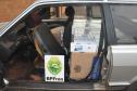 No Oeste do estado, BPFron apreende veículo carregado com caixas de cigarros contrabandeados
