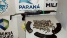 Dupla com fuzil e coletes balísticos é presa pela PM após acompanhamento tático no Norte do estado