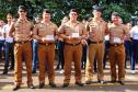 Da esquerda para a direita Capitão QOPM Juarez Saldanha Machado Subcomandante do 2º Colégio da Polícia MilitarDiretor de Ensino e Pesquisa Coronel QOPM Mauro Celso MonteiroComandante Geral da Polícia Militar Coronel QOPM Mauricio TortatoCapitão QOPM Alfredo Euclides Dias Netto Comandante do 2º Colégio Da Polícia Militar e Major QOPM Marcelo Toniolo de Oliveira Comandante do Colégio da Polícia Militar