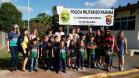 Crianças fazem visita a Batalhão da PM em Cascavel (PR), Oeste do estado