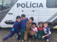 Polícia Militar recebe crianças em batalhão no Litoral do Estado