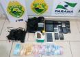 Polícia Militar apreende 4,3 quilos de drogas e 321 maços de cigarros no Sudoeste do Paraná
