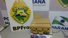 BPFron encaminha dois suspeitos e apreende mais de 6 quilos de maconha, joias roubadas e dinheiro no Oeste do estado 