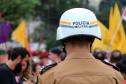 Curitiba, 07 de Abril de 2019. Policiamento nos arredores da Polícia Federal no dia 7 de Abril.