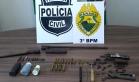 Durante operação de apoio à Polícia Civil, PM de Coronel Vivída (PR) apreende diversas munições e peças para arma de fogo