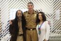 Curitiba, 31 de maio de 2019. Comandante-Geral da PMPR recebe a Coordenadora-Geral de Políticas para Povos e Comunidades Traidicionais de Matriz Africanas, Terreiros e para Povos Ciganos.