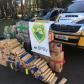 Mais de meia tonelada de maconha e 750 pacotes de cigarros contrabandeados foram apreendidos pelo BPRv no Oeste do estado