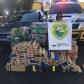 Mais de meia tonelada de maconha e 750 pacotes de cigarros contrabandeados foram apreendidos pelo BPRv no Oeste do estado