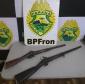 Em ações distintas, BPFron apreende duas armas de fogo e maconha no Oeste do estado