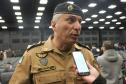 Curitiba, 04 de agosto de 2019.  Culto da Policia Militar Comunidade Alcance Foto: entrevista Comandante Geral Coronel Pericles de Matos.