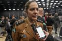 Curitiba, 04 de agosto de 2019.  Culto da Policia Militar Comunidade Alcance Foto: entrevista Capitão Rafaela.