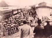 Imagem histórica - Embarque da Tropa