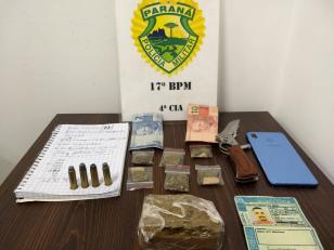 PM aborda dupla e acaba apreendendo maconha e munições na Região Metropolitana de Curitiba (RMC)