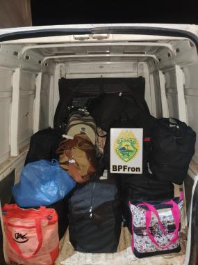 Veículo com mercadoria contrabandeadoa é apreendido pelo BPFron, em Laranjeiras do Sul (PR)
