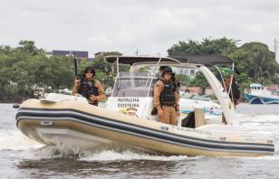 Patrulha Costeira promove segurança durante o “Festiberê Day” em Paranaguá, no Litoral do estado