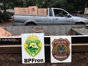 BPFron prende três pessoas e veículo carregado com cigarros contrabandeados em Guaíra (PR)