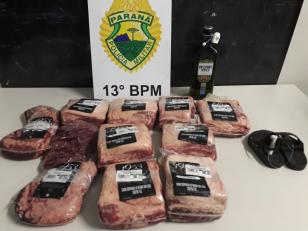 Policiais militares prendem duas mulheres após tentarem furtar mais de R$ 900 em carne de hipermercado em Curitiba