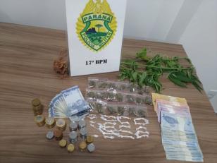 Homem envolvido com a venda de drogas em Fazenda Rio Grande é preso pela PM 
