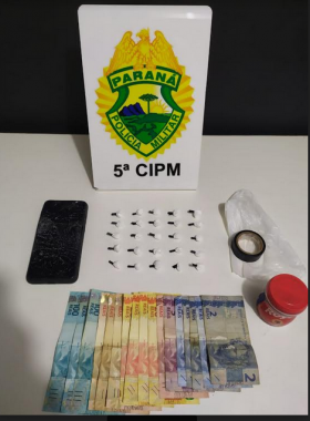 Policiais prendem homem e apreendem cocaína na Operação Saturação em Cianorte, no Norte do estado 