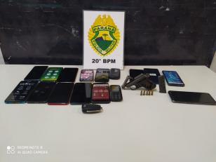 Momentos após roubo de 14 celulares em Colombo, PM prende quatro homens em Curitiba