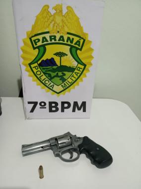 Homem é preso e arma de fogo é apreendida pela PM no Noroeste do estado 