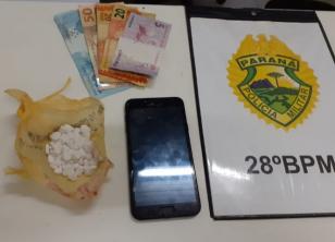 Motorista fica nervoso e acaba flagrado pela PM com cocaína na Lapa
