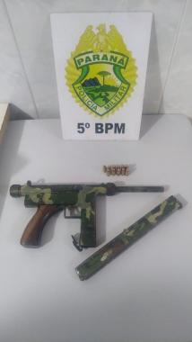 Durante patrulhamento, PM apreende submetralhadora e munições, no Norte do estado