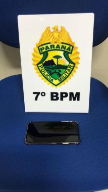 No Noroeste do estado, PM prende homem e recupera celular furtado