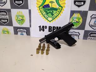 PM prende três homens e apreende arma de fogo no Oeste do estado