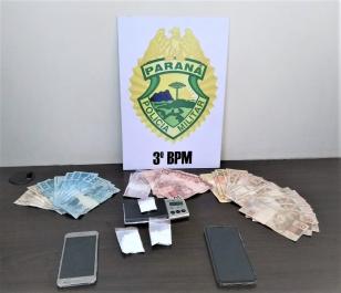 Casal é preso pela PM com cocaína e mais de R$ 2 mil em dinheiro no Sudoeste do estado