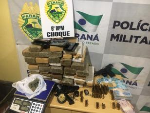 Polícia Militar de Cascavel (PR) desmantela quadrilha envolvida com tráfico de drogas e apreende grande quantidade de maconha