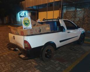 BPFron apreende mais de 34 mil carteiras de cigarros e apreende dois veículos em Guaíra (PR)
