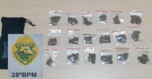 Homem é preso pela PM com 18 porções de maconha em Contenda, no Sudeste do estado