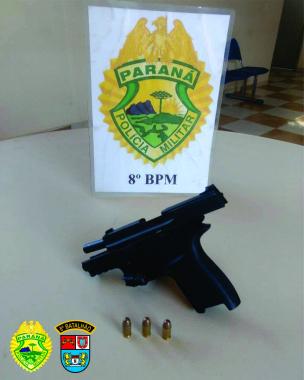 Em Paranavaí (PR), PM prende dupla logo após tentativa de roubo; arma de fogo é apreendida