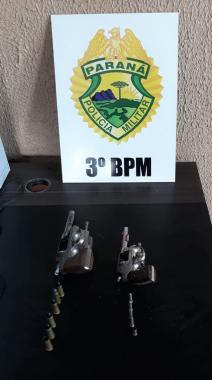 Em Palmas (PR), PM apreende adolescente com duas armas de fogo após denúncias