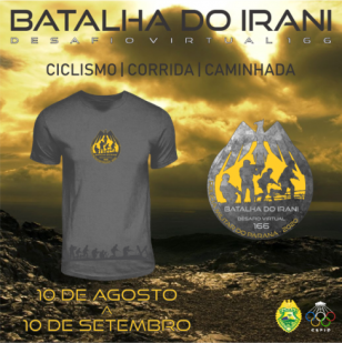 Estão abertas as inscrições para o Desafio Virtual 166 – Batalha do Irani em comemoração aos 166 anos da PM