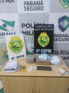 Crack e cocaína são apreendidas pela PM em Cascavel durante a Operação Metrópolis