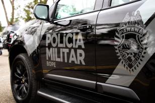 BOPE recupera carro poucas horas após o crime em Piraquara; arma de fogo foi apreendida