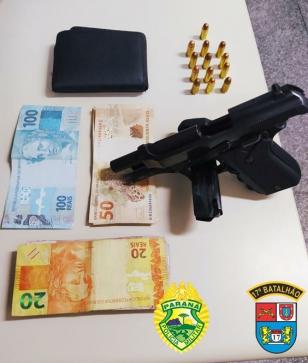 PM prende homem e apreende arma de fogo após denúncia em Campo Largo, na RMC