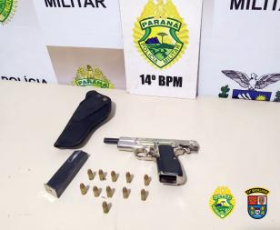 Em Foz do Iguaçu (PR), PM prende homem e apreende pistola durante patrulhamento de rotina