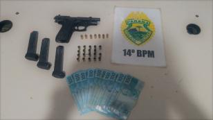 Pistola e munições são apreendidas pela PM após acompanhamento tático em Foz do Iguaçu