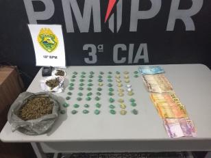 Dois homens são presos pela PM após denúncia de tráfico de drogas em São Sebastião da Amoreira (PR)