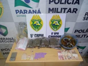 Canil de Cascavel prende homem e apreende mais de 450 gramas de maconha e 118 comprimidos de ecstasy